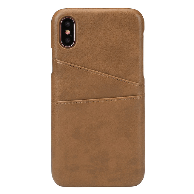 ACBungji iPhone X Leather Card Case Cover PU Leather Wallet Card Cash Solt Holder Protective Case for iPhone 10(Brown)