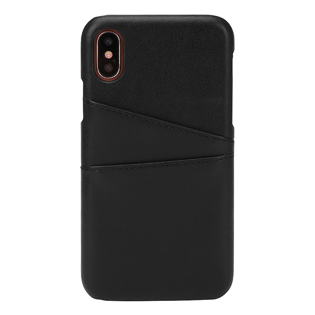 ACBungji iPhone X Leather Card Case Cover PU Leather Wallet Card Cash Solt Holder Protective Case for iPhone 10 (Black)